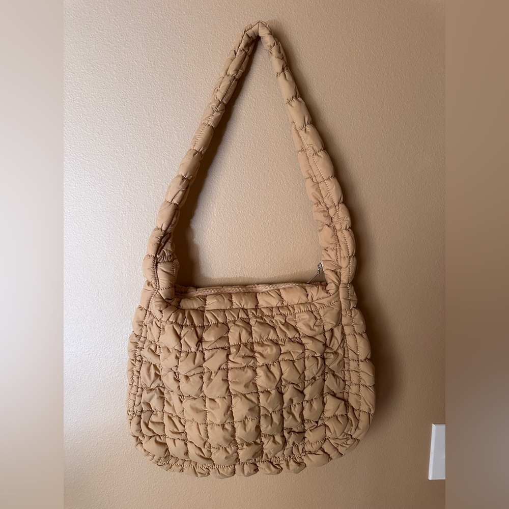 Brand new Tan puffer tote shoulder bag